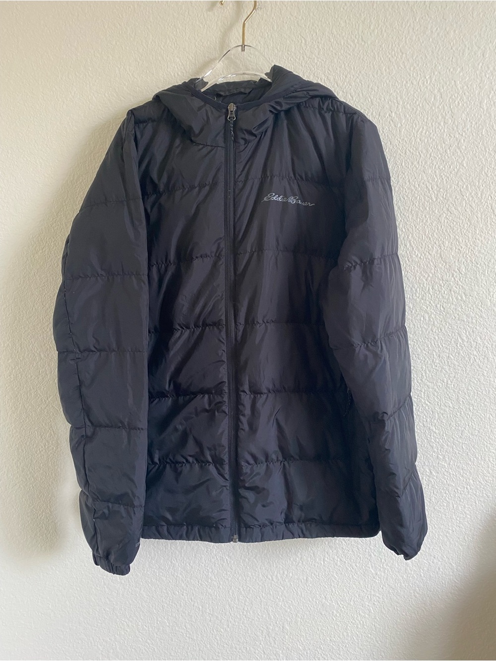 Eddie Bauer Men’s Wide Channel Hooded Down Jacket